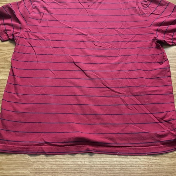Vintage Tommy Hilfiger Men's Red Striped Shirt - Picture 10 of 10